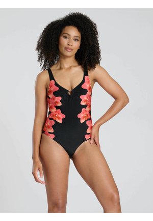 FLORAL RING - Badedragt - black