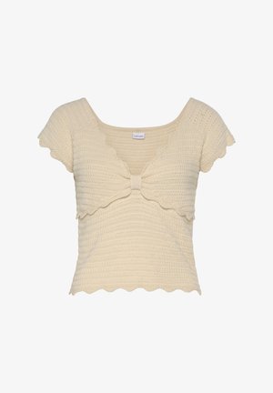 KURZARM - Basic T-shirt - beige