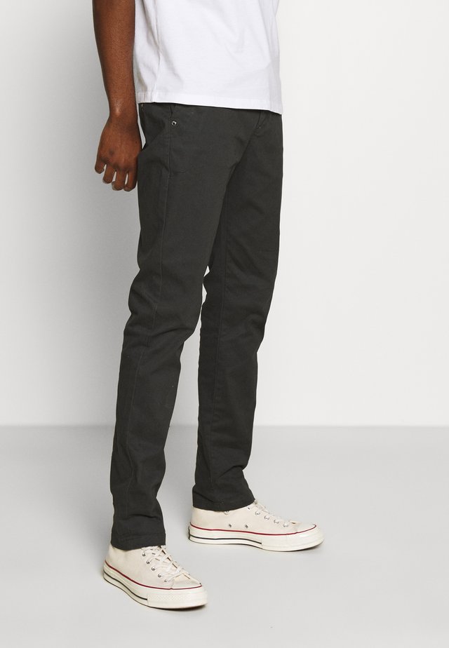 STUART PEACHED WITH GIVE AWAY BELT - Chinos - charcoal