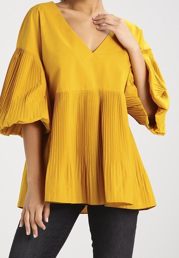 dark yellow blouse