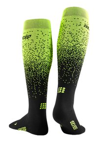 CEP COMPRESSION SNOWFALL SOCKS TALL SKIING MEN - MADE IN GERMANY - Kniestrümpfe - black green