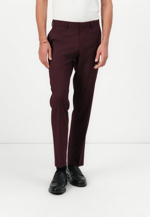 STEELE TUXEDO TROUSERS - Pantalón de traje - dark red