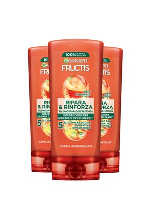 GARNIER BALSAMO RIPARA&RINFORZA PER CAPELLI DANNEGGIATI - 3 PACK - Balsamo - trasparente