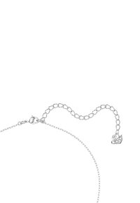 Bracelet en chaîne en argent comprenant un charm en forme de cygne avec trois accents en pierres précieuses transparentes et un fermoir en forme de homard pour un maintien sécurisé.