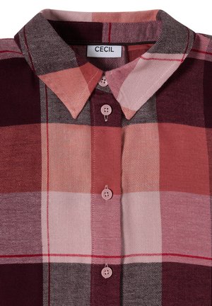 Cecil, LANGARM FLANELLBLUSE MIT KAROMUSTER - Chemisier - velvet rose