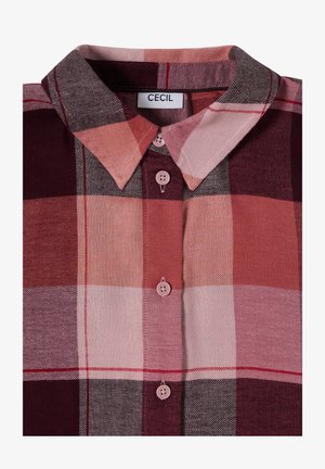 Cecil, LANGARM FLANELLBLUSE MIT KAROMUSTER - Chemisier - velvet rose