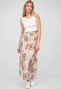 Cloud 5ive LONGFORM MIT ALLOVER BLÄTTER PRINT - Maksiseelik - white