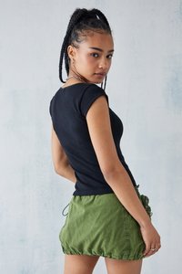 BDG Urban Outfitters ORLA SQUARE NECK - Základné tričko - black