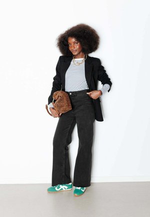 HECTOR LONG TAILLE HAUTE - Jean flare - noir