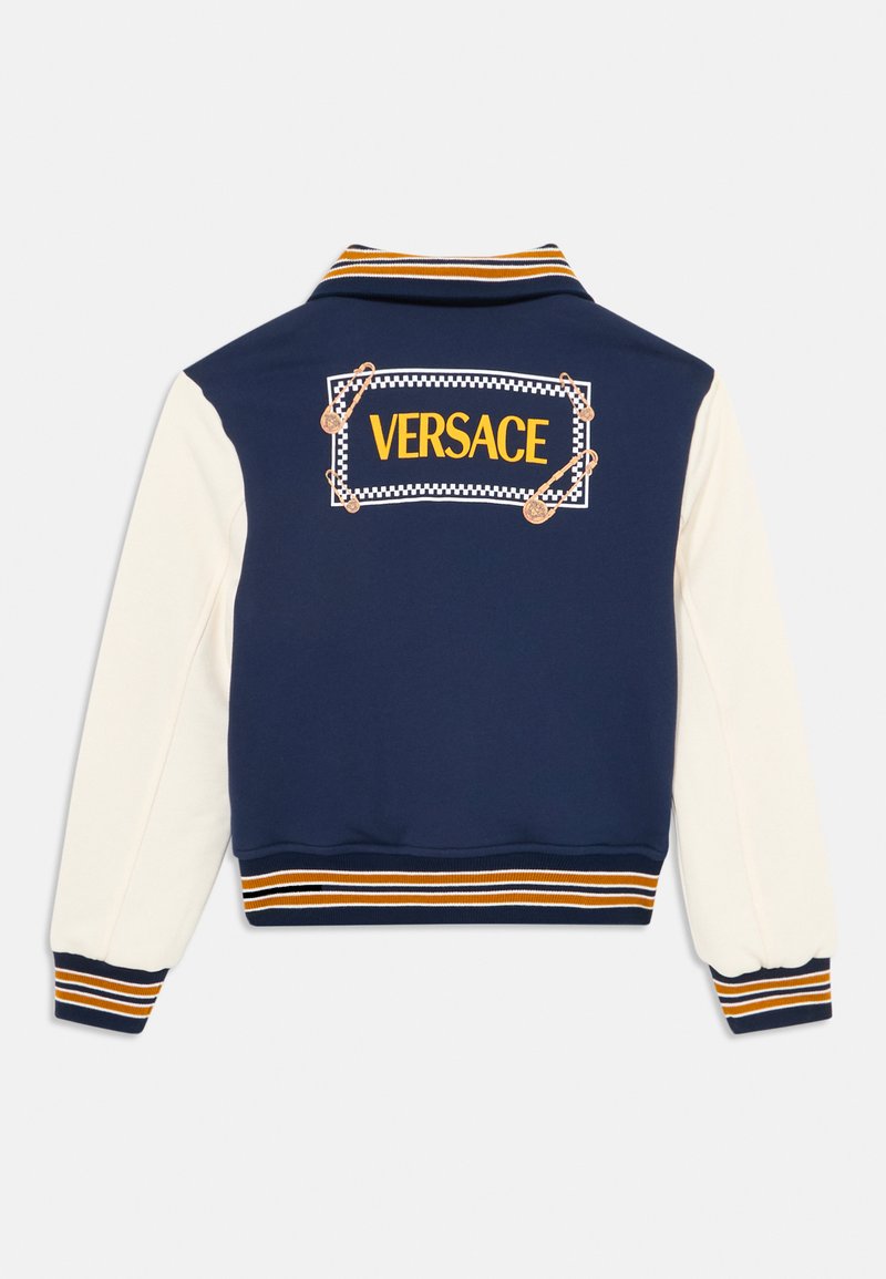 Versace LOGO PRINT VINTAGE UNISEX Giubbotto Bomber navy/ivory