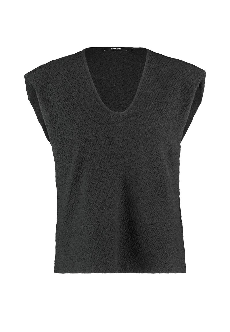 Taifun T-shirt basic zwart