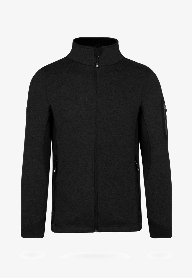 normani Outdoor Sports OUTDOOR ÜBERGANGS STRICKJACKE MIT SEITENTASCHEN - Fleecejacke - schwarz