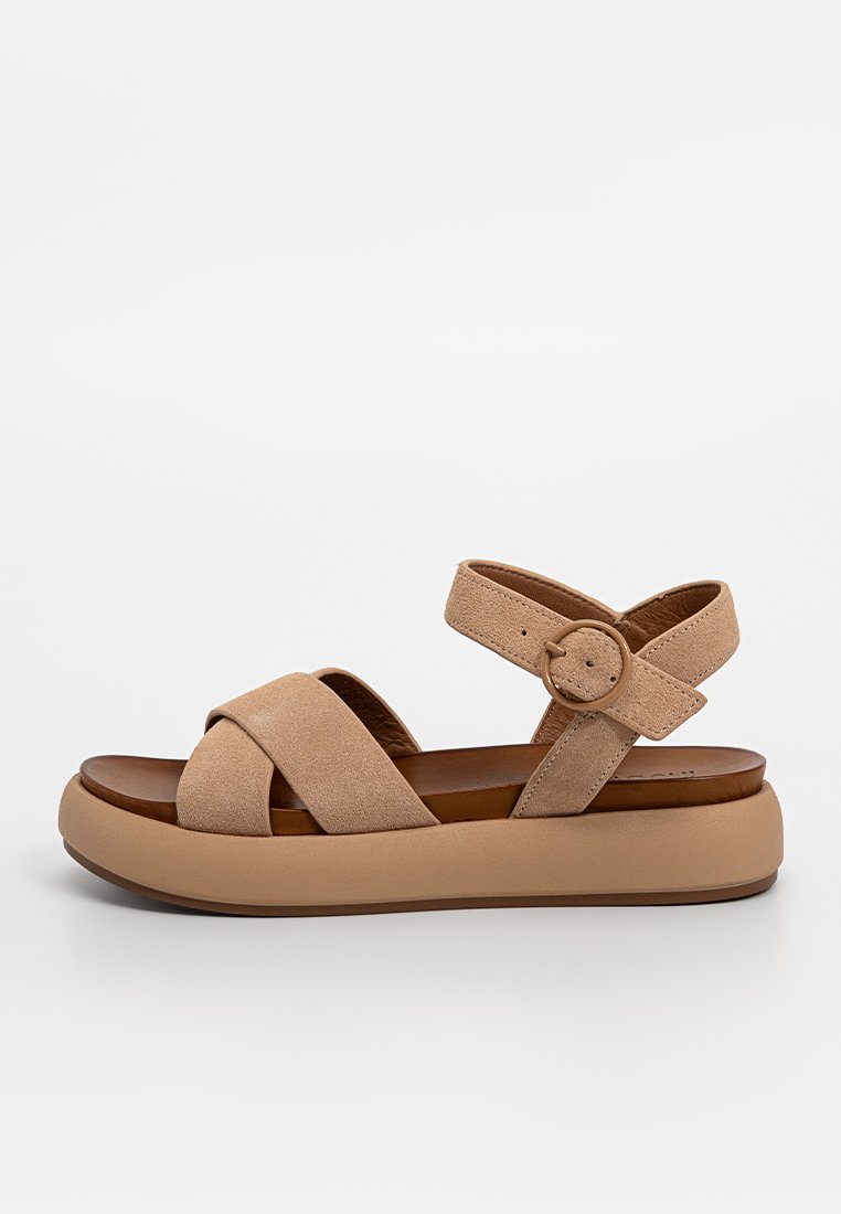 Inuovo Sandalen met plateauzool beige Inuovo Sandalen met plateauzool beige