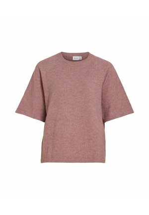 VILA, STRICKOBERTEIL VILIGA KURZÄRMELIGES - T-shirt basic - nostalgia rose
