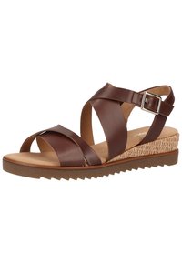 Gabor Sandaletter med kilklack - brown