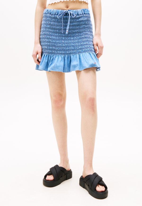 CHAMBRAY SKIRT - Denim skirt - denim medium