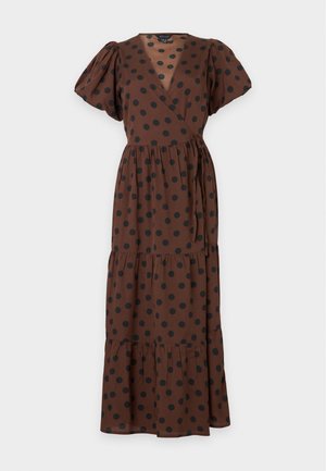 New Look, SPOT PRINT WRAP MIDI - Robe de jour - brown pattern