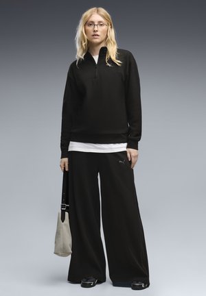 Puma, PUMA CLASS RELAXED WIDE LEG PANTS - Pantalon classique - puma black