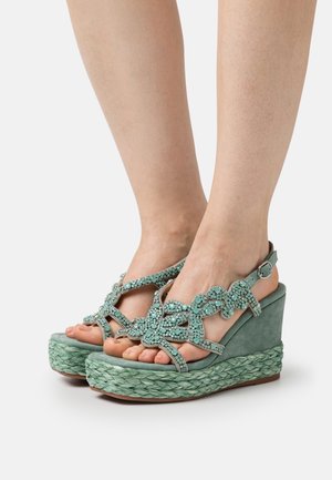 Alma en Pena, Sandales à talons hauts - turquoise