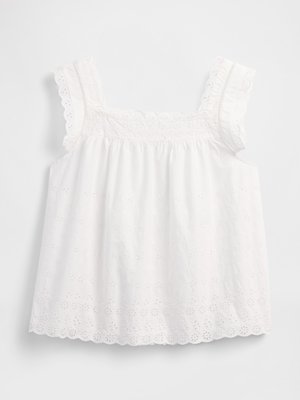 GAP GAP X DOEN SLEEVLESS EYELET TOP - Débardeur - new off white