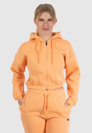 ELMA CROPPED ZIP HOODIE - Zip-up sweatshirt - aprikose