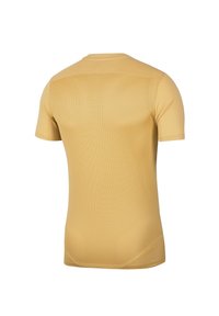 Camicetta a maniche corte di colore giallo chiaro, con una texture liscia e un pannello posteriore in rete traspirante per una ventilazione migliorata.