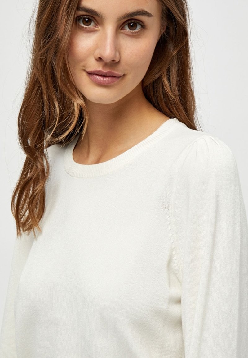 Damen Strickjacken | PEPPERCORN TANA PUFF LONGSLEEVE Strickpullover cloud dancer/offwhite - AX43419 Damen Strickjacken | PEPPERCORN TANA PUFF LONGSLEEVE Strickpullover cloud dancer/offwhite - AX43419