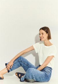 Cecil AJOUR  - T-shirts basic - weiß