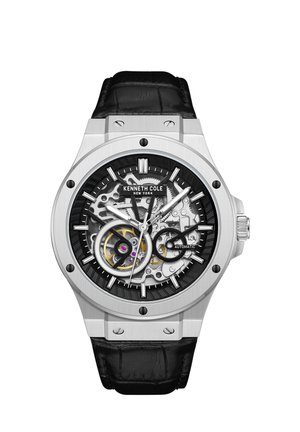 ROUND - Chronograph watch - black and silver coloured