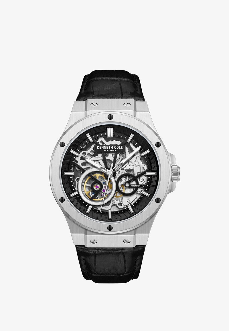 Kenneth Cole ROUND - Pulkstenis ar hronogrāfu - black and silver coloured