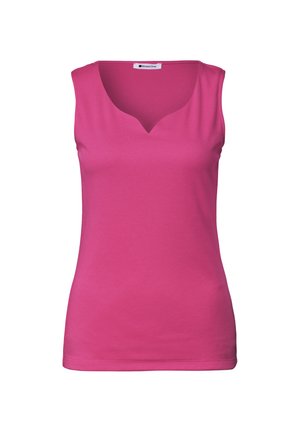Street One, BASIC TOP MIT HERZAUSSCHNITT - Débardeur - magenta dream