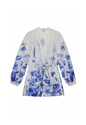 Reiss, REGULAR FIT - BONNIE SCARF-PRINT BEACH COVER-UP PLAYSUIT . - Overal - blue ivory