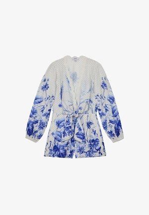 Reiss, REGULAR FIT - BONNIE SCARF-PRINT BEACH COVER-UP PLAYSUIT . - Lühikeste varrukatega bodi - blue ivory