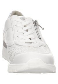 Waldläufer RAMONA - Casual lace-ups - weiss silber