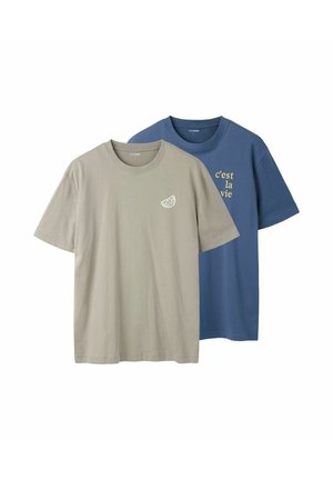 TWO SOON T-SHIRT 2-PACK RELAXED PRINT - Nyomott mintás póló - elephant skin