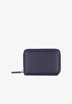 Black leather wallet with zipper closure and embossed "PICARD" logo centered on front.
