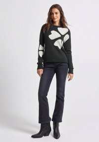 Street One Studio PULLOVER MIT INTARSIENMUSTER - Pullover - schwarz