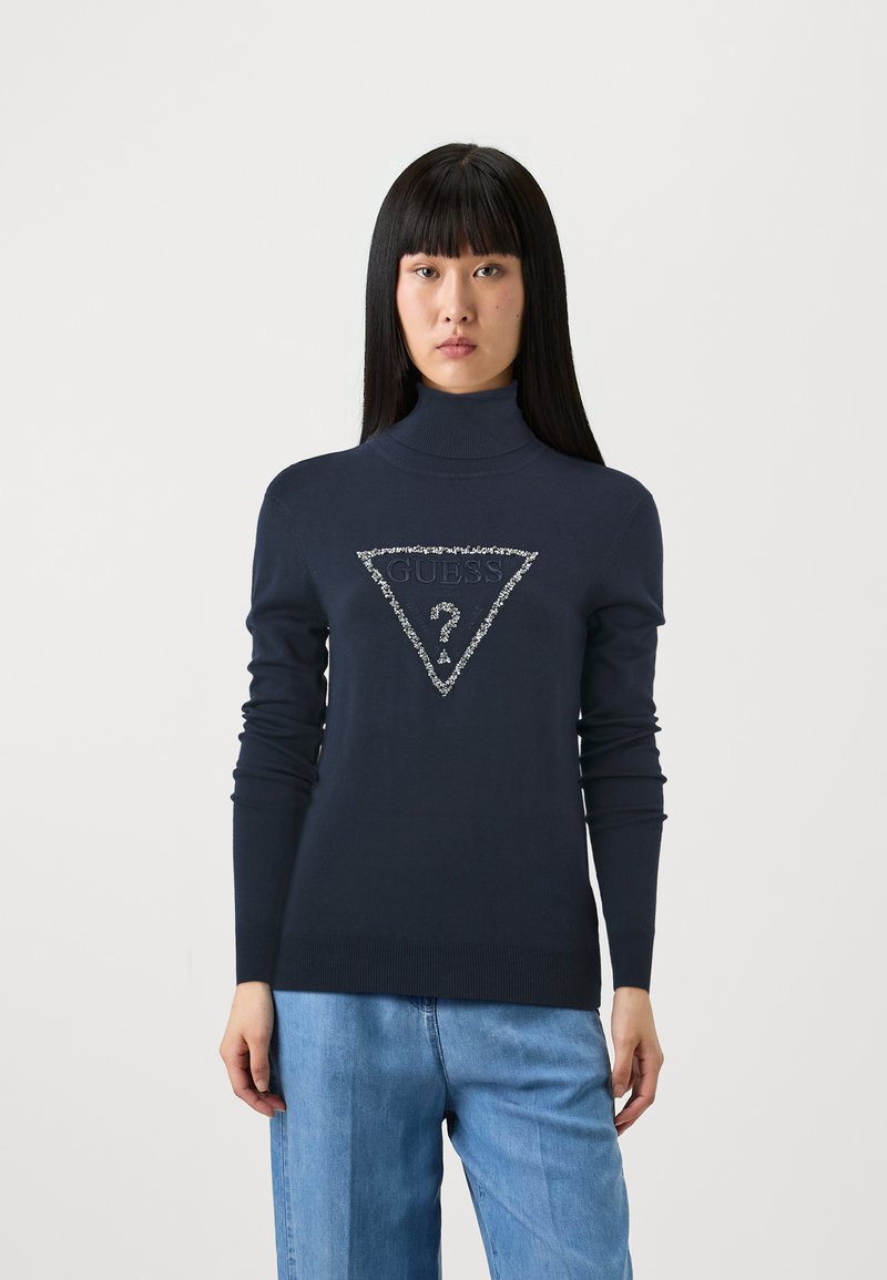 Guess PIPER LOGO - Strickpullover - suiting blue