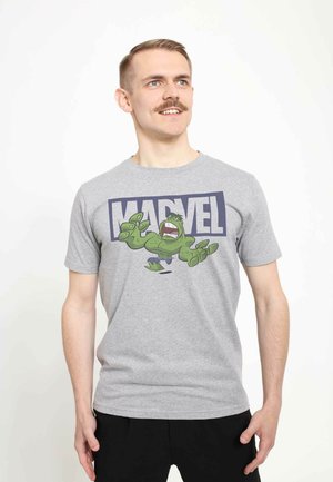 MARVEL AVENGERS CLASSIC - BRICK HULK - Print T-shirt - melange grey