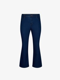 Short Denim Ample Grande Taille Flash By Zizzi - Taille Haute Confortable Jean Étirable Femme 42-60