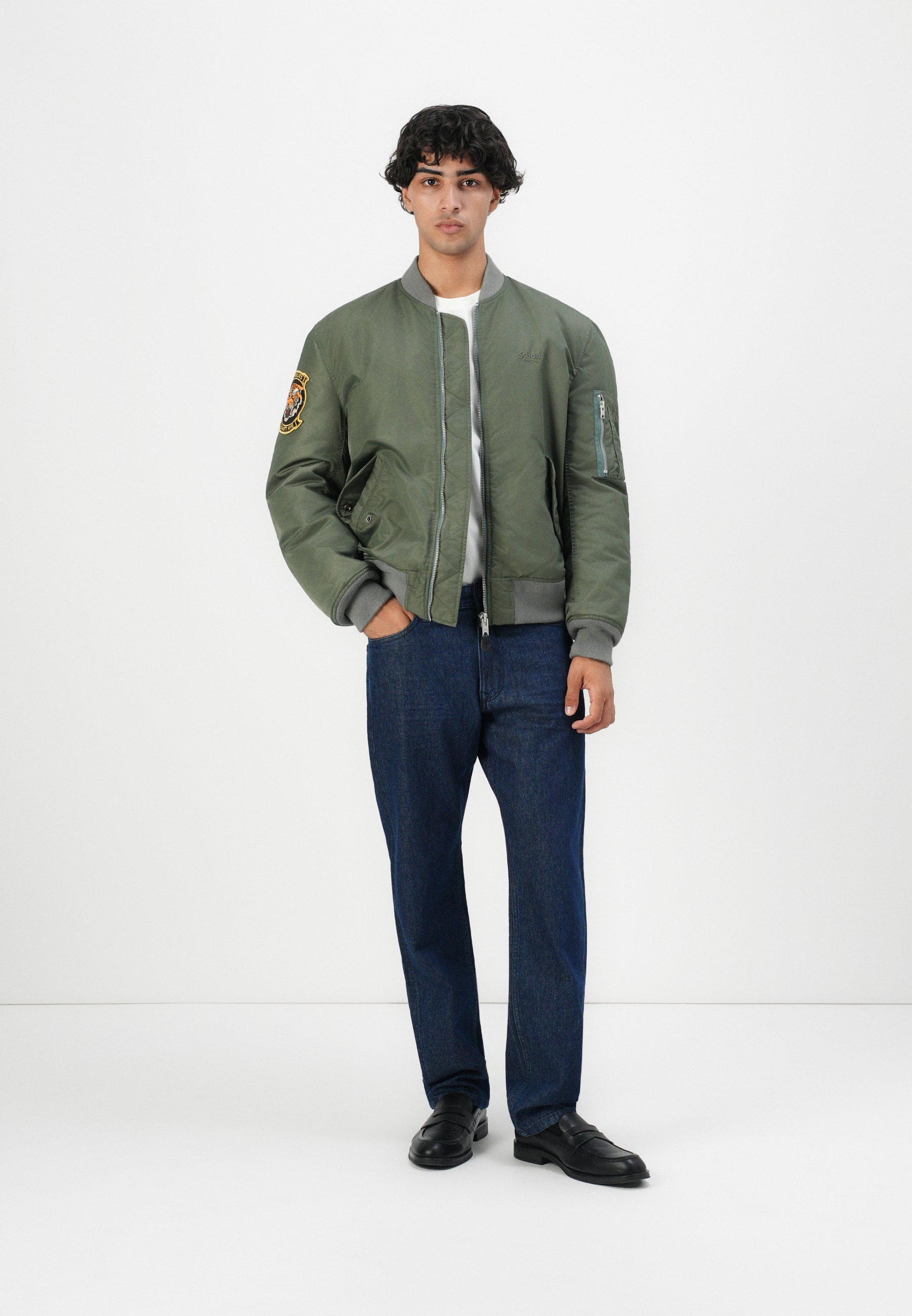 Schott UNISEX - Bomber Jacket - us green/dark green - Zalando.co.uk