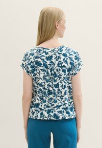 TOM TAILOR Bluse - blue abstract floral design