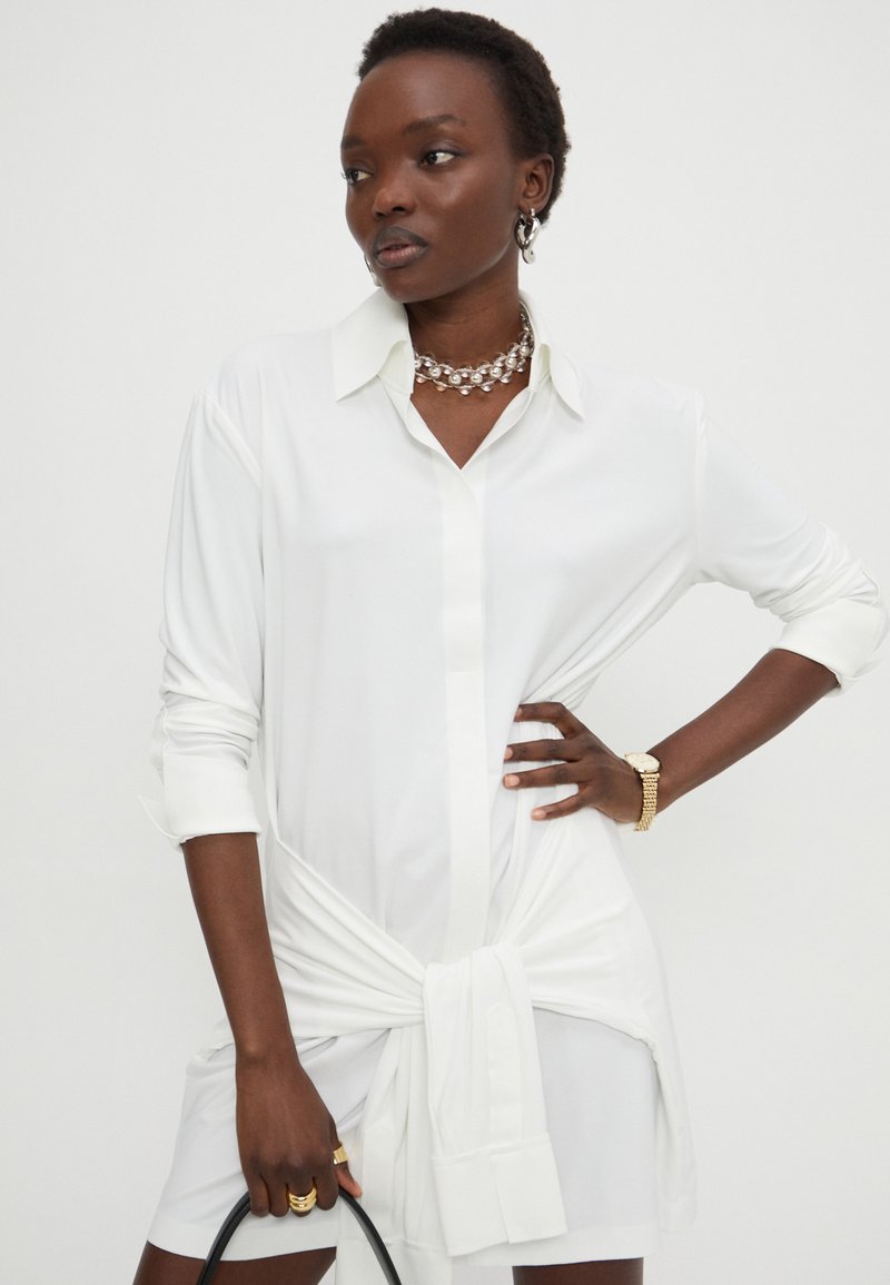 Norma Kamali FOUR SLEEVE SHIRT MINI DRESS - Jersey dress - snow  white/off-white - Zalando.ie