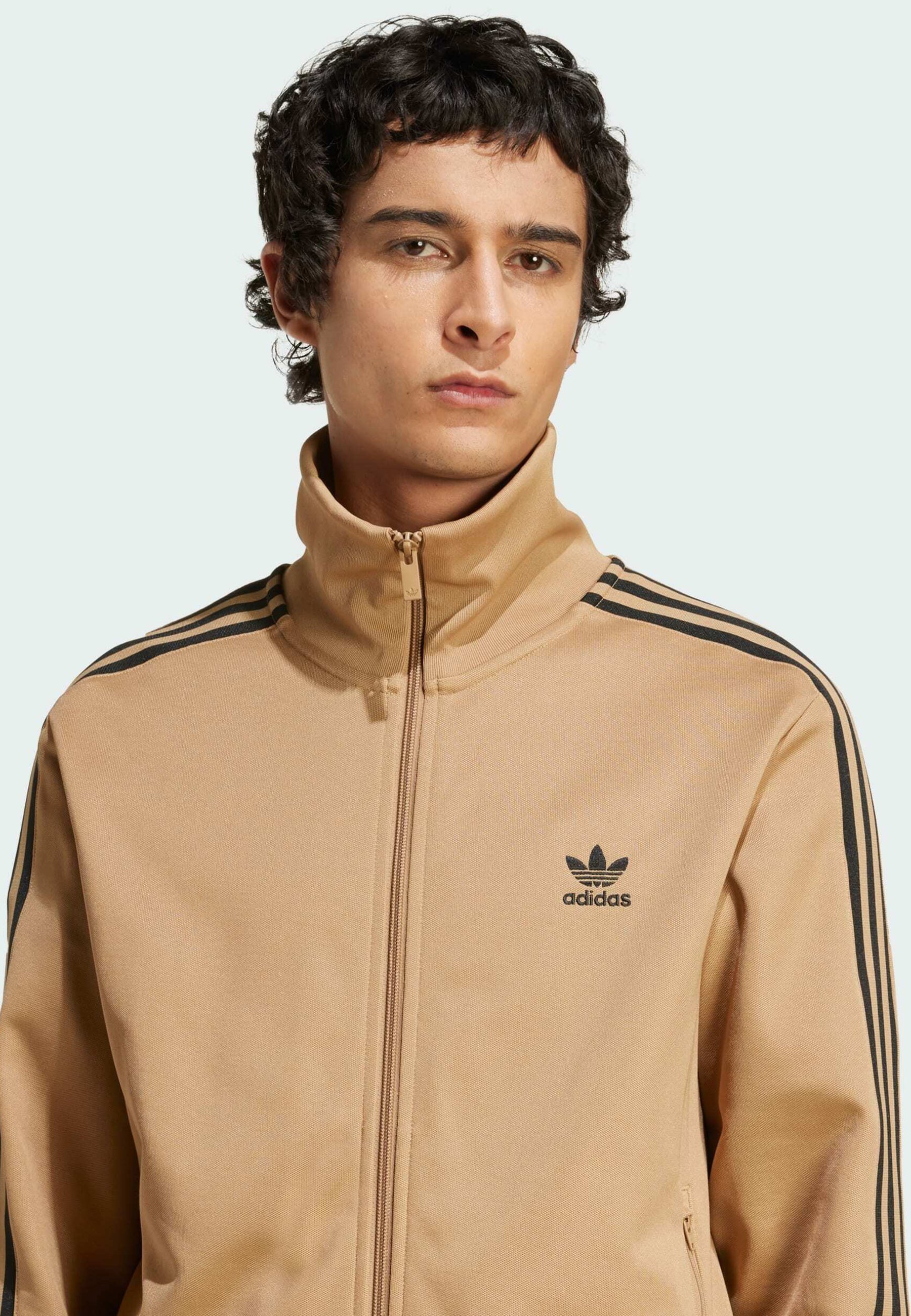 adidas Originals Zip-up sweatshirt - cardboard black/cognac