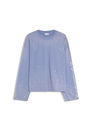 Bershka, LONG SLEEVE BOXY FIT - PRINT T-SHIRT - T-shirt à manches longues - blue