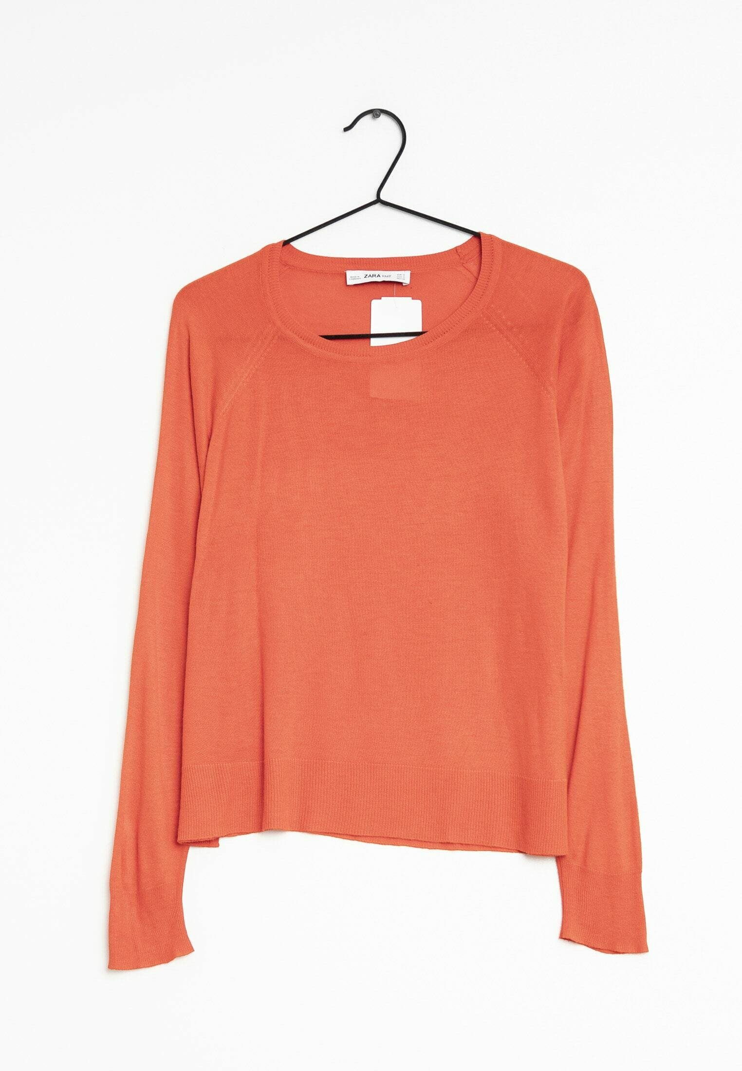 Zara Jumper red (Pre-owned) Zalando
