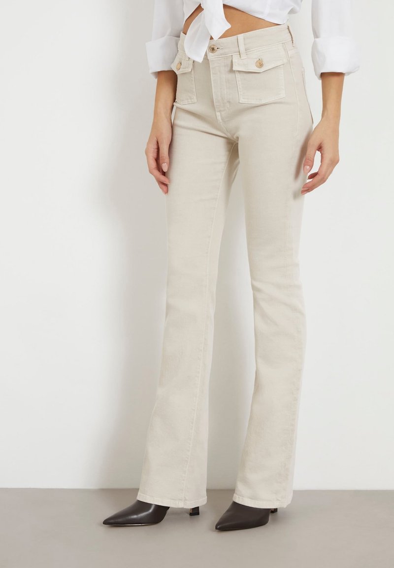 Guess HIGH WAIST Flared Jeans creme/beige Zalando.be