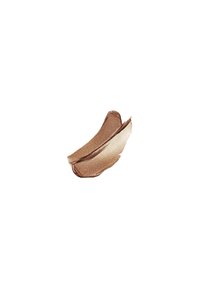 Échantillon de crème cosmétique brun métallique crémeux avec une texture lisse et un éclat subtil, présentant une teinte bronze clair et un doux dégradé.