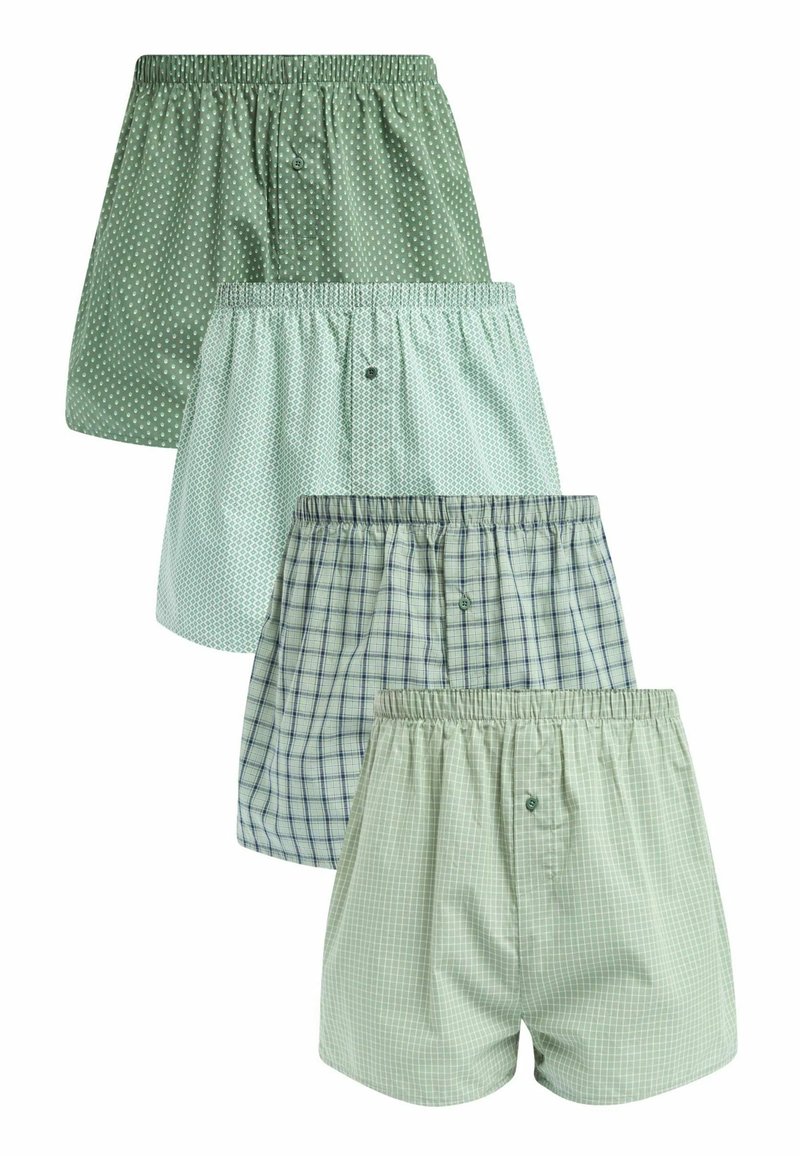 Next PATTERN PURE 4 PACK - Boxeralsó - sage green check