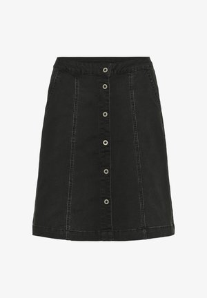 Cream UNIFORMA - Denim skirt - black washed denim